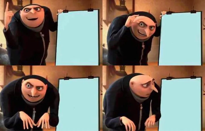 Gru's Plan meme template